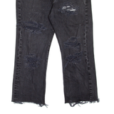 LEVI'S 501 Jeans Distressed Mens Black Regular Straight W32 L23