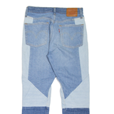 LEVI'S 501S Jeans Patchwork BIG E Womens Blue Skinny Straight W26 L26