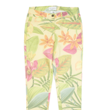 AMY VERMONT Floral Womens Trousers Yellow Slim Skinny W30 L30