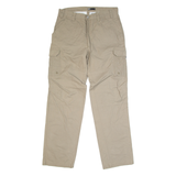 LETS GO Cargo Mens Trousers Beige Regular Straight W32 L32