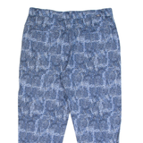 7 FOR ALL MANKIND Crazy Pattern Womens Trousers Blue Slim Skinny W32 L24