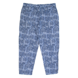 7 FOR ALL MANKIND Crazy Pattern Womens Trousers Blue Slim Skinny W32 L24