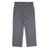 HIS Striped Mens Trousers Grey Regular Straight 90s W34 L30