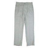 Plaid Formal Suit Mens Trousers Grey Regular Straight W33 L30