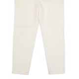 D'BAR Stretch Womens Trousers Cream Slim Tapered W28 L27