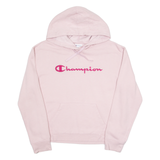 CHAMPION Womens Pink Hoodie L