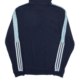 ADIDAS 1/4 Zip Mens Blue Hoodie S