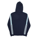 ADIDAS 1/4 Zip Mens Blue Hoodie S