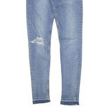 GUESS Ultra Low Distressed Womens Jeans Blue Slim Skinny W20 L29
