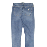 GUESS Ultra Low Distressed Womens Jeans Blue Slim Skinny W20 L29
