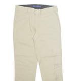 DICKIES Workwear Chino Mens Trousers Beige Regular Straight W34 L32