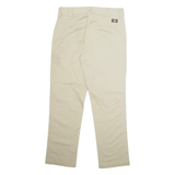 DICKIES Workwear Chino Mens Trousers Beige Regular Straight W34 L32