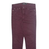 POLO RALPH LAUREN Womens Trousers Maroon Regular Skinny W30 L29
