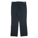 LEVI'S 505 Womens Trousers Black Regular Straight W32 L30