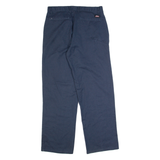 DICKIES Workwear Mens Trousers Blue Regular Straight W32 L32