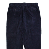 ST JOHN'S BAY Pleated Chino Mens Corduroy Trousers Blue Straight 90s W38 L26