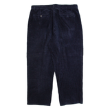 ST JOHN'S BAY Pleated Chino Mens Corduroy Trousers Blue Straight 90s W38 L26