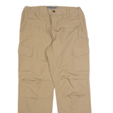 BENCHMARK Cargo Mens Trousers Brown Regular Straight W34 L32