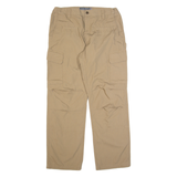 BENCHMARK Cargo Mens Trousers Brown Regular Straight W34 L32