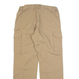 BENCHMARK Cargo Mens Trousers Brown Regular Straight W34 L32