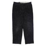 WEST BAY Pleated Chino Mens Corduroy Trousers Blue Straight 90s W35 L30