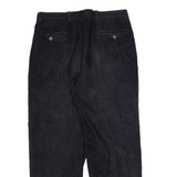 WEST BAY Pleated Chino Mens Corduroy Trousers Blue Straight 90s W35 L30