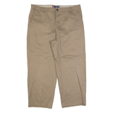 CHAPS Chino Mens Trousers Brown Regular Straight W38 L26