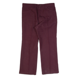 WRANGLER Workwear Mens Trousers Maroon Regular Straight W34 L26