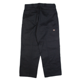 DICKIES Workwear Mens Trousers Black Regular Straight W36 L30