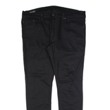 TRUE RELIGION Rocco Mens Trousers Black Relaxed Skinny W38 L34