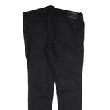 TRUE RELIGION Rocco Mens Trousers Black Relaxed Skinny W38 L34