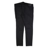 TRUE RELIGION Rocco Mens Trousers Black Relaxed Skinny W38 L34