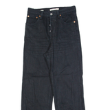 LEVI'S Ribcage BIG E Womens Trousers Black Regular Straight W25 L27