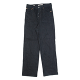 LEVI'S Ribcage BIG E Womens Trousers Black Regular Straight W25 L27