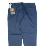 DICKIES Workwear Mens Trousers Blue Regular Straight W42 L32