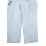 GUESS Carpenter Cargo Mens Jeans Blue Regular Straight Acid Wash W38 L29