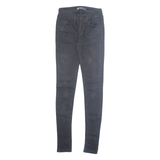 LEVI'S Womens Jeans Black Regular Skinny W24 L30