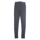 LEVI'S Womens Jeans Black Regular Skinny W24 L30