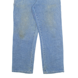 CARHARTT Carpenter Cargo Mens Jeans Blue Loose Straight W32 L30