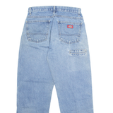 DICKIES Womens Jeans Blue Regular Straight Stone Wash W30 L30