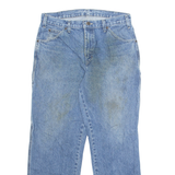 DICKIES Carpenter Cargo Mens Jeans Blue Regular Straight Stone Wash W34 L30