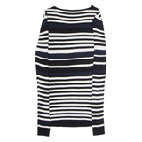 GLOBUS ESSENTIALS Womens Patterned Jumper Blue Striped Tight Knit Viscose M