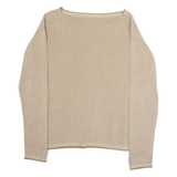 TOM TAILOR Mens Jumper Brown Crew Neck Waffle Knit XS