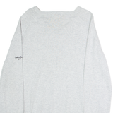 CALVIN KLEIN Golf Mens Patterned Jumper Grey Striped V-Neck Tight Knit L