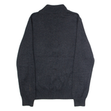 CALVIN KLEIN Golf Mens Jumper Grey 1/4 Zip Tight Knit M