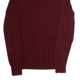 BEN SHERMAN Mens Jumper Maroon 1/4 Zip Waffle Knit M