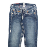 TRUE RELIGION Lily Super T Womens Jeans Blue Slim Tapered Stone Wash W23 L22