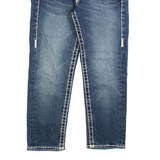 TRUE RELIGION Lily Super T Womens Jeans Blue Slim Tapered Stone Wash W23 L22