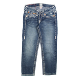 TRUE RELIGION Lily Super T Womens Jeans Blue Slim Tapered Stone Wash W23 L22