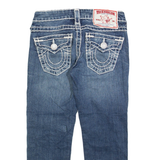 TRUE RELIGION Lily Super T Womens Jeans Blue Slim Tapered Stone Wash W23 L22